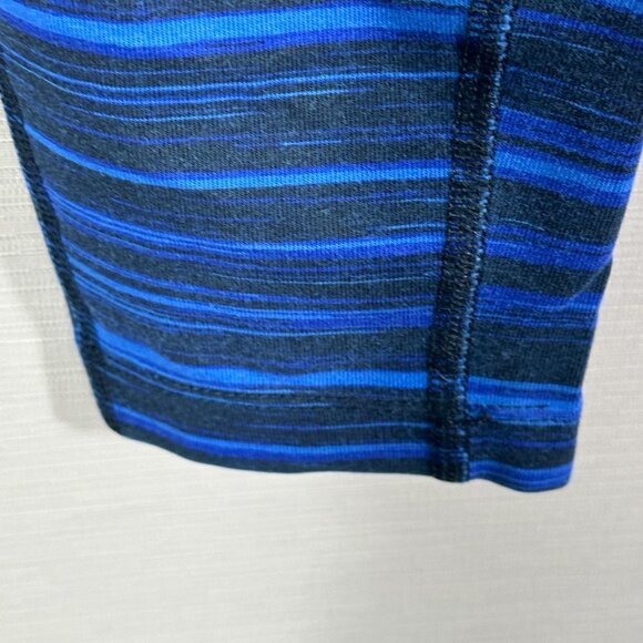 Nike Compression Pants Womens Small Dri Fit Blue Stripe Cotton Blend - Picture 3 of 9